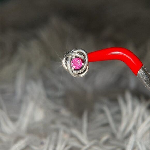 Pandora Pink Cz Weave Charm - Picture 2 of 5